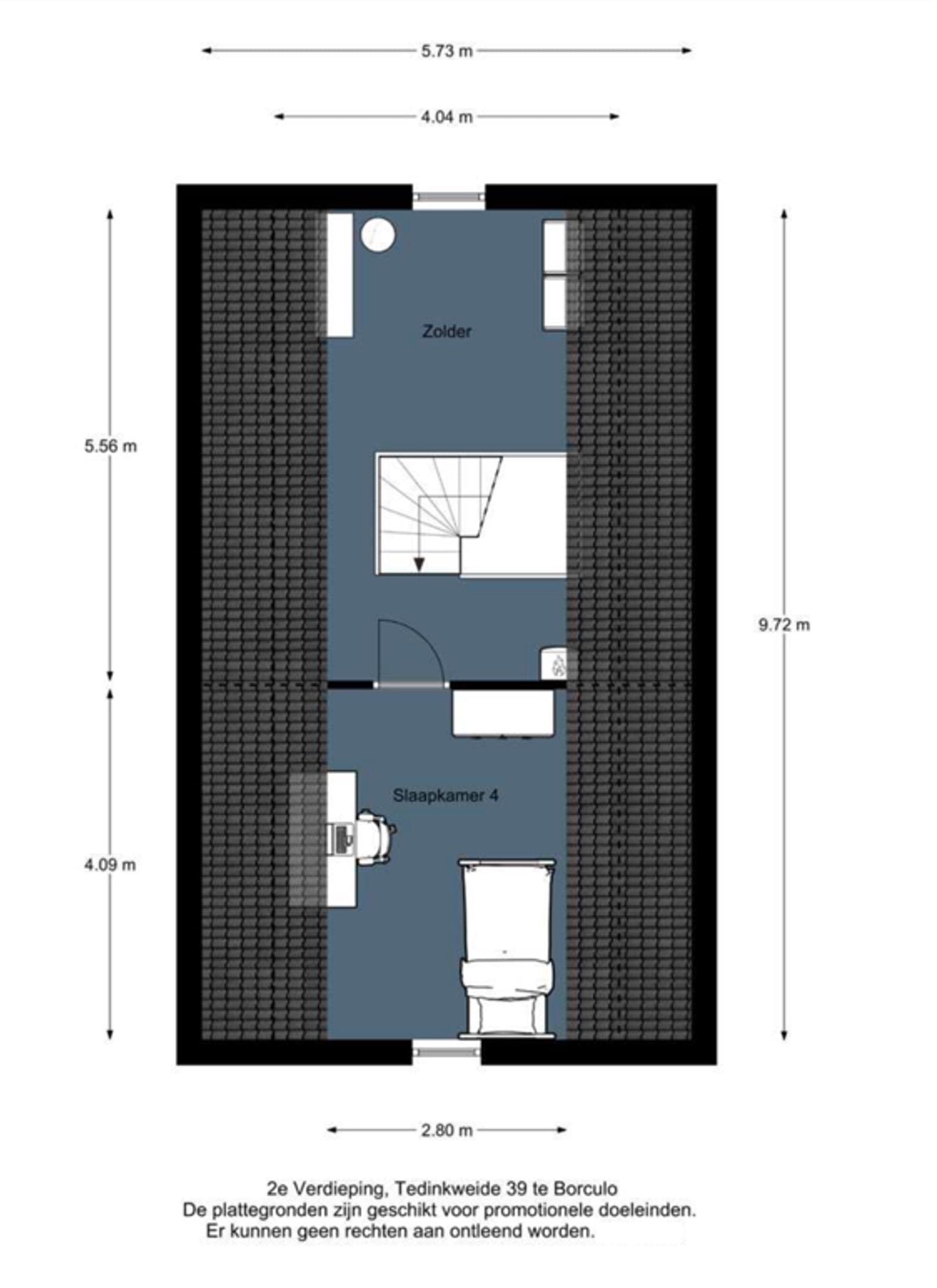 Plattegrond 2e Verdieping Tedinkweide 39 Borculo.jpg